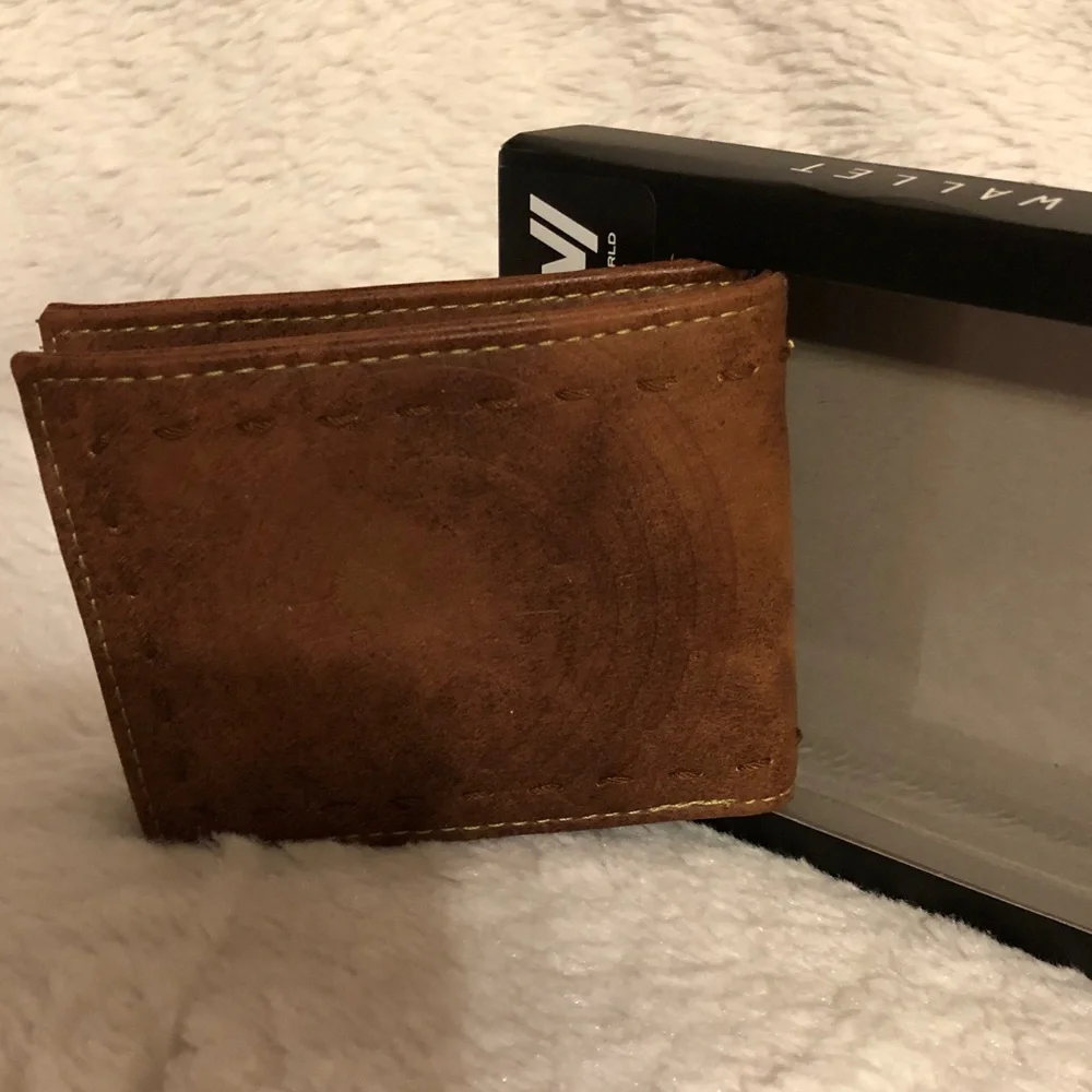 Westworld Tan Embossed Bifold Wallet NWT